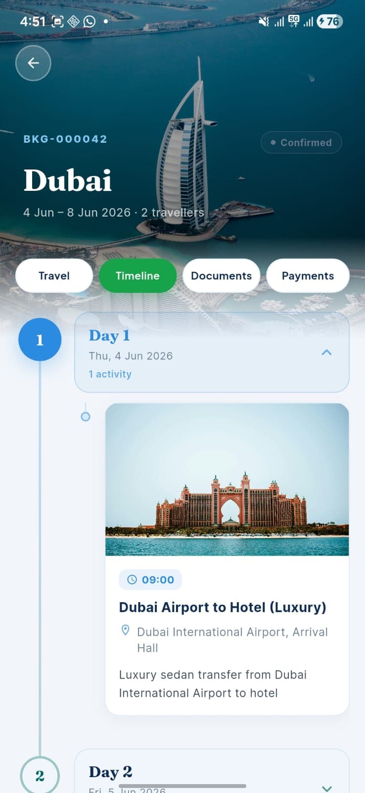 Trip11 mobile app screenshot
